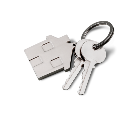 Schlüsselanhänger mit Häuschen und Schlüsseln in Dülken